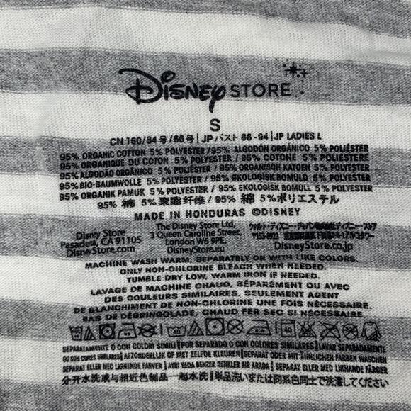 Disney Store Winnie The Pooh Top Short Sleeve White and Gray Size S - Picture 7 of 8